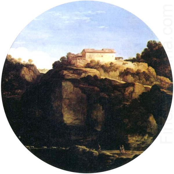 Adam Elsheimer Haus auf dem Berge, Tondo china oil painting image
